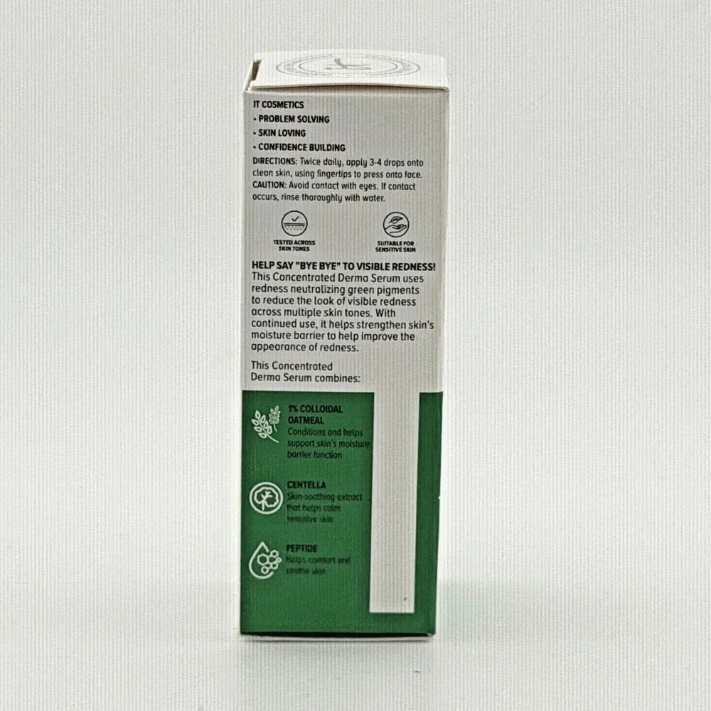 IT Cosmetics Bye Bye Redness‎ Concentrated Derma Serum 1% Colloidal Oatmeal 1oz